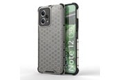 Puhelin - Kannet ja kotelot - Hurtel Honeycomb Case for Xiaomi Redmi Note 12 5G / Poco X5 5G Armored Hybrid Cover Black - 9145576277690