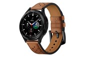 Smartwatch - Lisävarusteet - Tech-Protect Leather Strap for Samsung Galaxy Watch 4 / 5 / 5 Pro / 6 / 7 / FE - Brown - 9589046917257