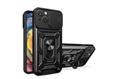 Puhelin - Kannet ja kotelot - Hurtel Hybrid Armor Camshield Case for Realme 10 Pro Armored Case with Camera Cover Black - 9145576272930