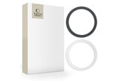 Puhelin - Muut lisävarusteet - Tech-Protect MagMat MagSafe Universal Magnetic Ring - Black / Silver (2 pcs) - 9589046921544