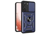 Puhelin - Kannet ja kotelot - Hurtel Hybrid Armor Camshield Case for Samsung Galaxy S23+ Armored Case with Camera Cover Blue - 9145576272787