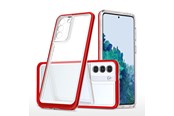 Puhelin - Kannet ja kotelot - Hurtel Clear 3in1 Case for Samsung Galaxy S23+ Silicone Cover with Frame Red - 9145576272688