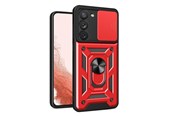 Puhelin - Kannet ja kotelot - Hurtel Hybrid Armor Camshield Case for Samsung Galaxy S23+ Armored Cover with Camera Cover Red - 9145576273074