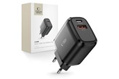 Puhelin - Adapterit & Laturit - Tech-Protect C20W USB-C PD 20W / USB-A QC 3.0 Mains Charger - Black - 9589046924286
