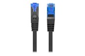 Verkkokaapelit - Lanberg patch cable - 25 cm - black RAL 9004 - Musta - 0.25m - PCF6A-10CC-0025-BK