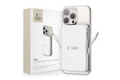 Powerbank - Tech-Protect LifeMag PB31 Power Bank with MagSafe 10000mAh 15W USB-C / USB-A / Built-in USB-C / Lightning Cables - White Powerbank - Valkoinen - 10000 mAh - 5906302309276