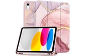 Tabletti - Kannet & Suojakotelot - Tech-Protect SC Pen Case for iPad 10.9" 2022 - Pink Marble - 5906302309979