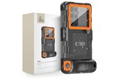 Puhelin - Kannet ja kotelot - Tech-Protect Waterproof Case IPX8 Waterproof for Smartphones 4.7-6.7" - Black/Orange - 5906302310234