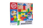 Rakennussarjat - Heros Blocks Coloured wooden blocks 50pcs compact - HE0002
