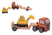 Puulelut - Jouéco Semi-trailer with excavator - 263-80155