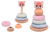Puulelut - Jouéco The Wildies Family stacking tower with soft rings - 263-80146