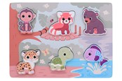 Puulelut - Jouéco The Wildies Family feel and touch puzzle - 263-80144