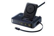 Puhelin - Adapterit & Laturit - Baseus Nomos NH21 Qi2 160W 4-in-1 Wireless Charging Station with Retractable Cable - Black - E0121700