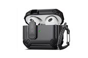Puhelin - Kannet ja kotelot - Tech-Protect X-Carbo Case for AirPods Pro 1 / 2 - Black - 9490713928080