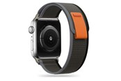 Smartwatch - Lisävarusteet - Tech-Protect Nylon Strap for Apple Watch 4 / 5 / 6 / 7 / 8 / 9 / SE / Ultra 1 / 2 (42/44/45/49 mm) - Black & Orange - 9490713929742