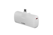 Powerbank - SBS EcoPower 5000 mAh 10W Powerbank with Built-in USB-C Port - White Powerbank - Valkoinen - 5000 mAh - TEBB5000PLUGWGRS