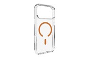Puhelin - Kannet ja kotelot - Puro Lite Mag TPU+PC Case Compatible with MagSafe for iPhone 17 Pro Max - Transparent with Orange Ring - PUIPC17P69LITEMORA