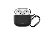 Puhelin - Adapterit & Laturit - Puro Icon Case for AirPods 4 - Black - PUAPC4ICONBLK