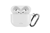 Puhelin - Adapterit & Laturit - Puro Icon Case for AirPods 4 - White - PUAPC4ICONWHI