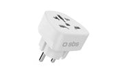 Muut kaapelit - SBS Shucko/EU Travel Adapter - Universal - White - TEADAPTDEWORLD