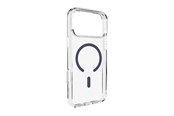 Puhelin - Kannet ja kotelot - Puro Lite Mag TPU+PC Case Compatible with MagSafe for iPhone 17 Pro Max - Transparent with Blue Ring - PUIPC17P69LITEMDKBL