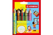 Kirjoitus- ja piirustustarvikkeet - STABILO woody 3 in 1 Duo - Multitalent Coloured Pencil - Set 5 pcs. + Pencil Sharpener - 882/05-2