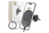 Puhelin - Adapterit & Laturit - Tech-Protect MM15W-V1 Car Phone Holder with MagSafe 15W Inductive Charger for Air Vent - Black - 9490713934562