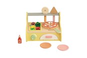 Puulelut - Classic World Wooden Pizza Oven Playset 7-piece. - 50590
