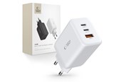 Puhelin - Adapterit & Laturit - Tech-Protect C65W AC Charger 2x USB-C PD 65W / USB-A QC 3.0 - White - 9490713934517