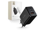 Puhelin - Adapterit & Laturit - Tech-Protect C65W AC Charger 2x USB-C PD 65W / USB-A QC 3.0 - Black - 9490713934524
