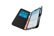 Puhelin - Kannet ja kotelot - Puro Wallet Stand case for iPhone 17 made of faux-leather with a flap wallet and stand function - black - PUIPC1763BOOKC8BLK