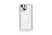 Puhelin - Kannet ja kotelot - Hurtel iPhone 15 Plus Outer Space Reinforced Case with Flexible Frame - Transparent - 9145576279649