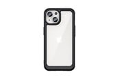 Puhelin - Kannet ja kotelot - Hurtel Reinforced Case with Flexible Frame for iPhone 15 Plus Outer Space - Black - 9145576279618