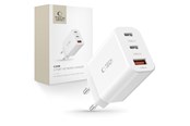 Puhelin - Adapterit & Laturit - Tech-Protect NC30W AC Charger 2x USB-C PD 30W / USB-A QC 3.0 - White - 9490713935262