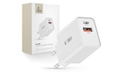 Puhelin - Adapterit & Laturit - Tech-Protect NC30W Mains Charger USB-C PD 30W / USB-A QC 3.0 - White - 9490713935194