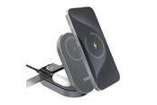 Puhelin - Adapterit & Laturit - SBS 3-in-1 Foldable Wireless Charging Station QI2 MFI - Made for iPhone - Black - TEWIRMAGFOLD31QI2MFI