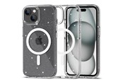 Puhelin - Kannet ja kotelot - Tech-Protect FlexAir Hybrid MagSafe Case for iPhone 15 - Clear Glitter - 9490713936313