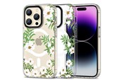 Puhelin - Kannet ja kotelot - Tech-Protect MagMood MagSafe Case for iPhone 15 Pro Max - Daisies with Leaves - 9319456605433