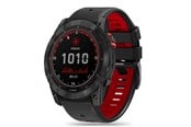 Smartwatch - Lisävarusteet - Tech-Protect IconBand Pro Strap for Garmin Fenix 3 / 5X / 3HR / 5X Plus / 6X / 6X Pro / 7X - Black & Red - 9319456605082