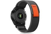 Smartwatch - Lisävarusteet - Tech-Protect Nylon Strap for Garmin Fenix 3 / 5X / 3HR / 5X Plus / 6X / 6X Pro / 7X - Black & Orange - 9319456606805