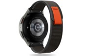 Smartwatch - Lisävarusteet - Tech-Protect Nylon Strap for Samsung Galaxy Watch 4 / 5 / 5 Pro / 6 / 7 / FE - Black & Orange - 9319456607512
