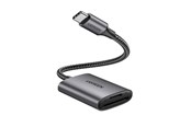 Muistikortinlukijat - adapterit ja kortinlukijat - UGREEN CM401 USB C 5Gb/s SD/TF Card Reader - Gray - 6957303888887