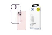 Puhelin - Kannet ja kotelot - 3mk Satin Armor Case+ Purple for Apple iPhone 15 - transparent - 5903108592796