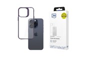 Puhelin - Kannet ja kotelot - 3mk Satin Armor Case+ Purple for Apple iPhone 15 Pro Max - Transparent - 5903108592819
