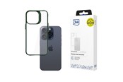 Puhelin - Kannet ja kotelot - 3mk Satin Armor Case+ Green for Apple iPhone 15 Pro Max - Transparent - 5903108592598