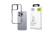 Puhelin - Kannet ja kotelot - 3mk Satin Armor Case+ Blue for Apple iPhone 16 Pro Max - transparent - 5903108592673