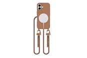 Puhelin - Kannet ja kotelot - Tech-Protect MagNecklace MagSafe Case with Lanyard for iPhone 16 - Brown - 5906302311927