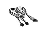 Sisäiset virtakaapelit - Corsair Elite Premium Individually Sleeved 2x 8-Pin to PCIe 12V-2x6 600W (Type 5) - Musta / Valkoinen - CP-8920429