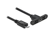 USB kaapelit - DeLOCK - USB extension cable - Micro-USB Type B to Micro-USB Type B - 25 cm - 85245