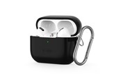 Puhelin - Kannet ja kotelot - Tech-Protect Silicone Hook Case for Apple AirPods Pro 1/2 - Black - 5906302313297